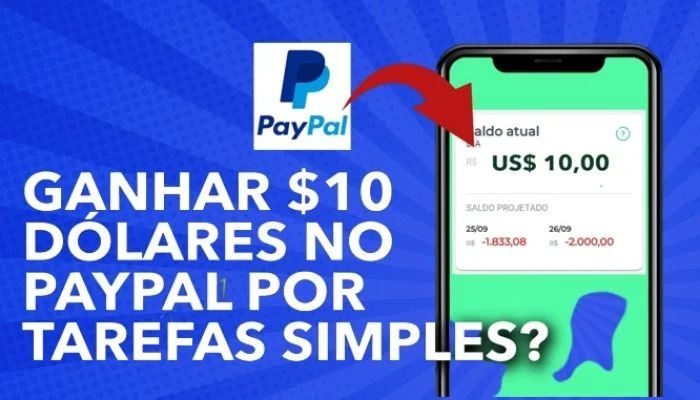 Aplicativo pagando $10 dólares no PayPal por tarefas simples