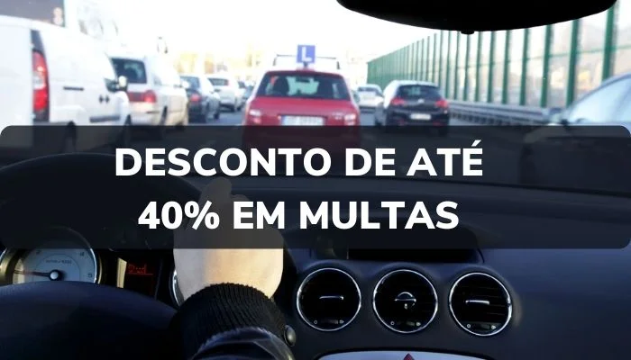 cnh: desconto de 40% em multas